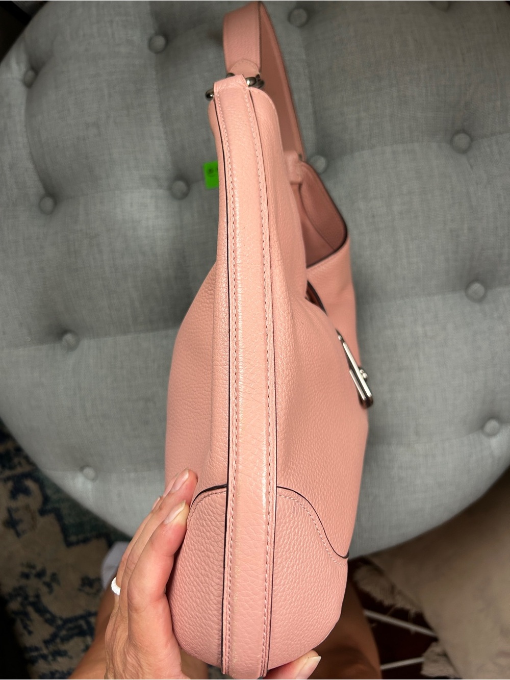 Coach Amber Hobo F48635 Petal Pink Pebbled Leather Shoulder Bag - Picture 6 of 12
